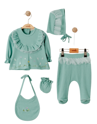 MİNİBORN 5 Lİ KIZ BEBEK TAKIM 0 - 6 M