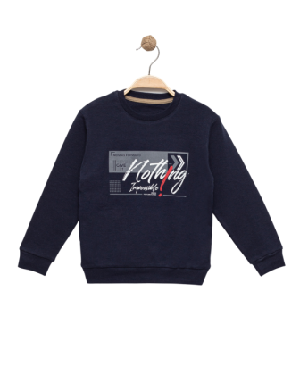 TOPTAN P.L MERRY %100 PAMUK DESENLİ YAZI BASKILI ERKEK ÇOCUK SWEATSHIRT