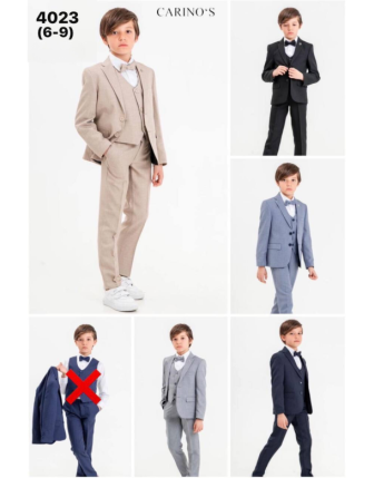 TOPTAN CARİNOS ERKEK 4 LÜ TAKIM 6-9 Y