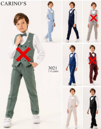 TOPTAN CARİNOS ERKEK 3 LÜ TAKIM 1-4 Y