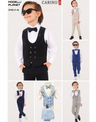 TOPTAN CARİNOS ERKEK 3 LÜ TAKIM 1-4 Y
