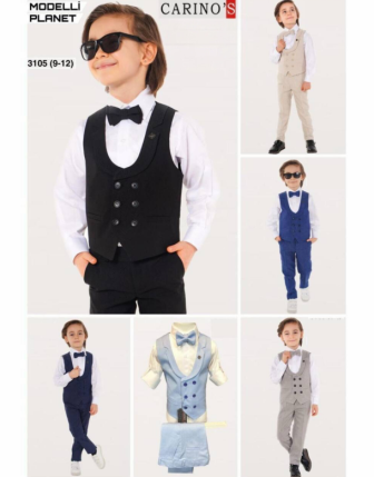 TOPTAN CARİNOS ERKEK 3 LÜ TAKIM 9-12 Y