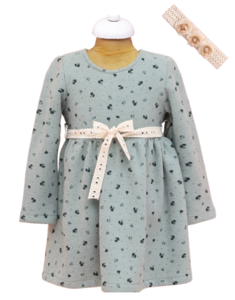 TOPTAN LİLAX KIZ ÇOCUK ELBİSE 9 - 24 M