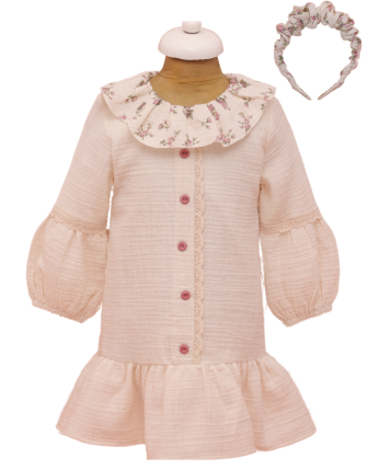 TOPTAN LİLAX KIZ ÇOCUK ELBİSE 9 - 24 M