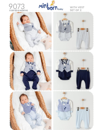 MİNİBORN 2 Lİ ERKEK BEBEK TAKIM 0 - 6 M
