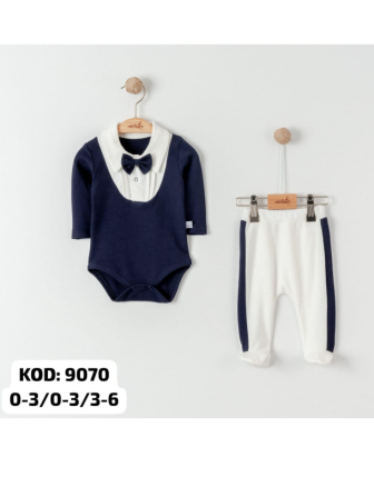 MİNİBORN 2 Lİ ERKEK BEBEK SET 0 - 6 M