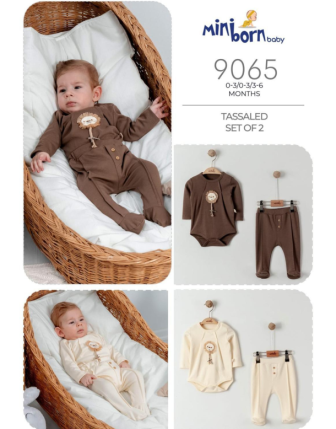 MİNİBORN 2 Lİ ERKEK BEBEK SET 0 - 6 M