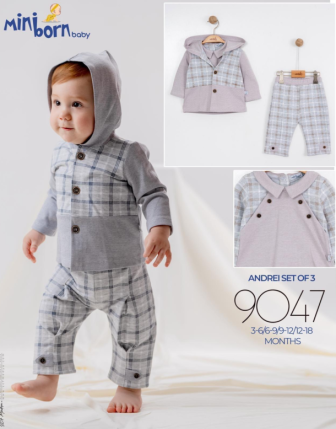 MİNİBORN E LÜ ERKEK BEBEK SET 3 - 18 M