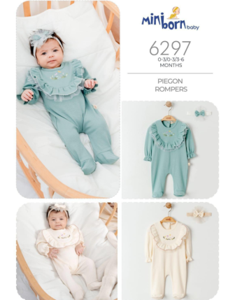 MİNİBORN BANDANALI KIZ BEBEK TULUM 0 - 6 M
