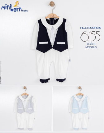 MİNİBORN ERKEK BEBEK TULUM 0 - 6 M