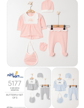 MİNİBORN 5 Lİ BEBEK SET 0 - 6 M