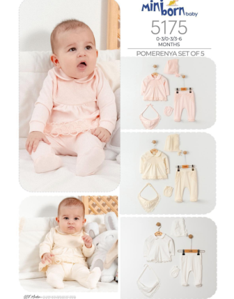 MİNİBORN 5 Lİ KIZ BEBEK TAKIM 0 - 6 M