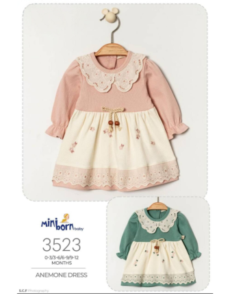 MİNİBORN KIZ BEBEK ELBİSE 0 - 12 M