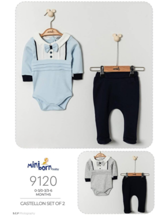 MİNİBORN 2 Lİ ERKEK BEBEK SET 0 - 6 M