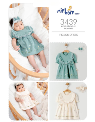 MİNİBORN BANDANALI BEBEK ELBİSE 0 - 12 M