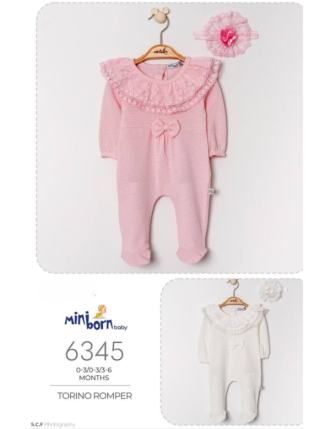 MİNİBORN BANDANALI KIZ BEBEK TULUM 0 - 6 M