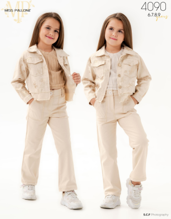 TOPTAN MISS PALLONE KIZ ÇOCUK 3 LÜ TAKIM 6 - 9 Y