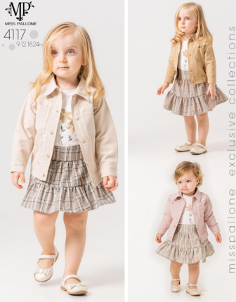 TOPTAN MISS PALLONE KIZ BEBEK 3 LÜ TAKIM 9 - 24 M