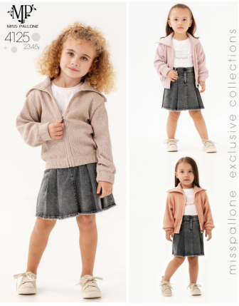 TOPTAN MISS PALLONE KIZ ÇOCUK 3 LÜ TAKIM 2 - 5 Y