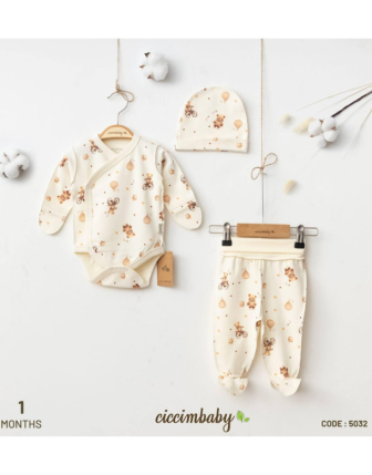 TOPTAN CİCCİMBABY ERKEK BEBEK 3 LÜ TAKIM