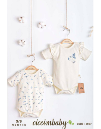 TOPTAN CİCCİMBABY KIZ BEBEK KISAKOLLU ÇITÇITLI BADİ