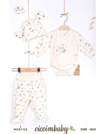 TOPTAN CİCCİMBABY KIZ BEBEK 3 LÜ TAKIM