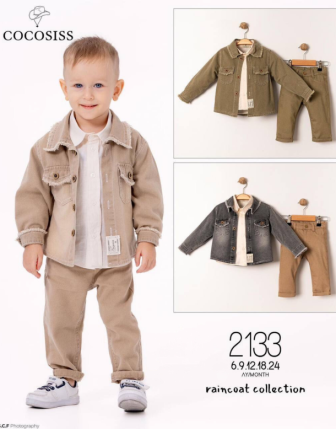 TOPTAN ERKEK BEBEK 3 LÜ TAKIM 6 - 24 M