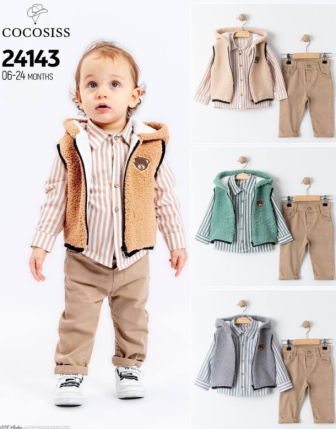 TOPTAN ERKEK BEBEK 3 LÜ TAKIM 6 - 24 M