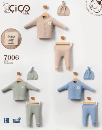 TOPTAN ERKEK BEBEK ŞAPKALI 2 Lİ TAKIM 3 - 9 M