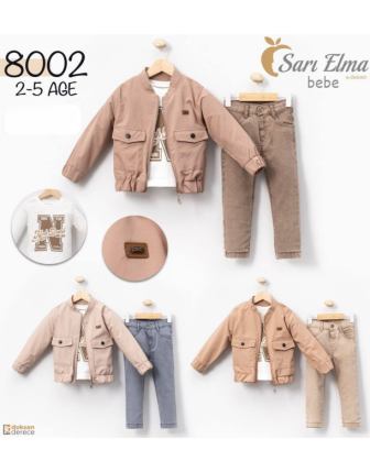 TOPTAN ERKEK ÇOCUK BADİLİ 3 LÜ TAKIM 2 - 5 Y