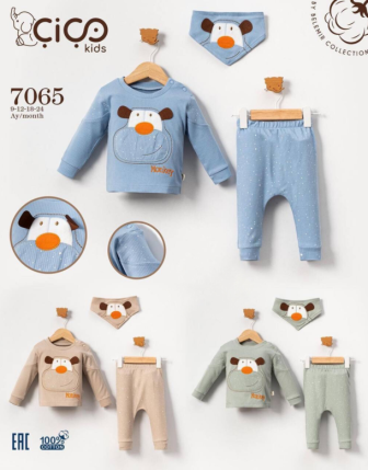 TOPTAN ERKEK BEBEK 2 Lİ TAKIM 9 - 24 M