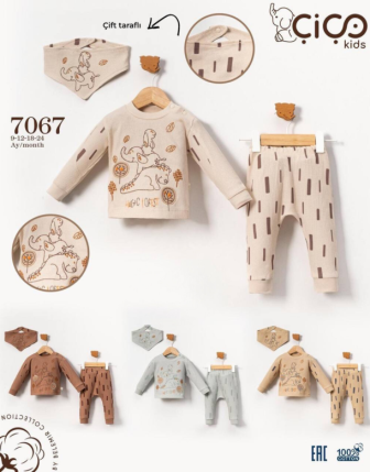 TOPTAN ERKEK BEBEK ÖNLÜKLÜ 2 Lİ TAKIM 9 - 24 M