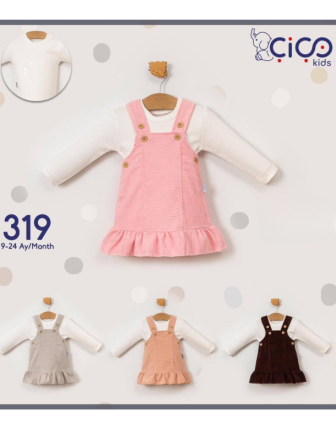 TOPTAN KIZ BEBEK BADİLİ ELBİSE 9 - 24 M