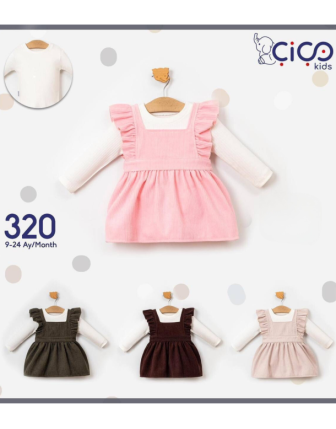 TOPTAN KIZ BEBEK BADİLİ ELBİSE 9 - 24 M