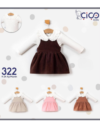 TOPTAN KIZ BEBEK BADİLİ ELBİSE 9 - 24 M
