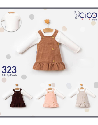 TOPTAN KIZ BEBEK BADİLİ ELBİSE 9 - 24 M