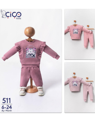 TOPTAN KIZ BEBEK 2 Lİ TAKIM 6 - 24 M