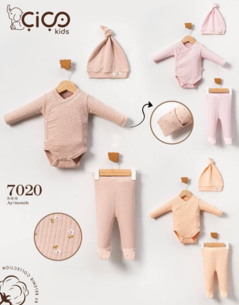 TOPTAN KIZ BEBEK ŞAPKALI 2 Lİ TAKIM 3 - 9