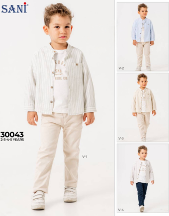 TOPTAN SANİ ERKEK ÇOCUK 3 LÜ TAKIM 2 - 5 Y