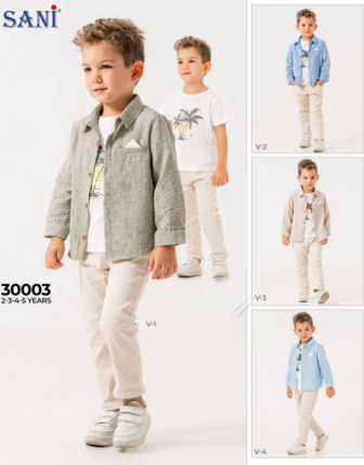 TOPTAN SANİ ERKEK ÇOCUK 3 LÜ TAKIM 2 - 5 Y