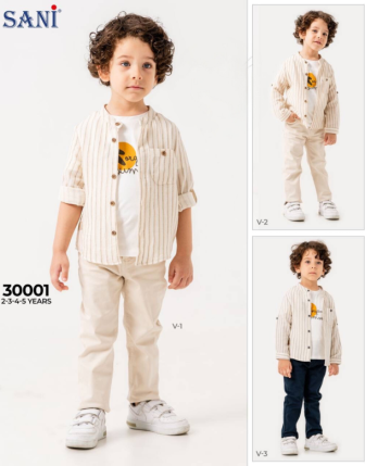 TOPTAN SANİ ERKEK ÇOCUK 3 LÜ TAKIM 2 - 5 Y