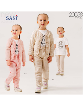 TOPTAN SANİ KIZ ÇOCUK 3 LÜ TAKIM 1 - 4 Y