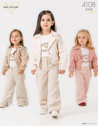 TOPTAN MISS PALLONE KIZ ÇOCUK 3 LÜ TAKIM 2 - 5 Y