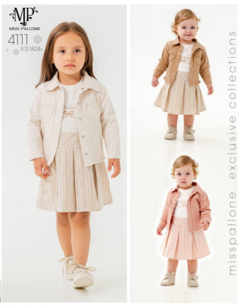 TOPTAN MISS PALLONE KIZ BEBEK 3 LÜ TAKIM 9 - 24 M