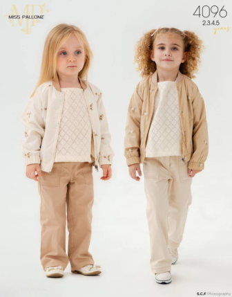 TOPTAN MISS PALLONE KIZ ÇOCUK 3 LÜ TAKIM 2 - 5 Y