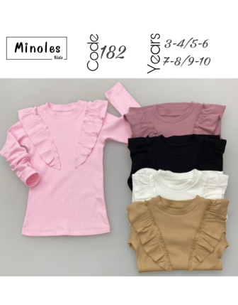 TOPTAN MİNOLES KIZ ÇOCUK TEK ÜST 3 - 10 Y