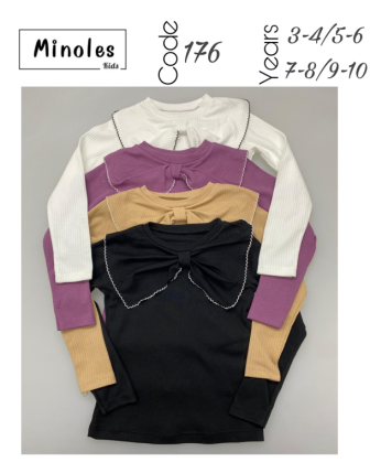 TOPTAN MİNOLES KIZ ÇOCUK TEK ÜST 3 - 10 Y