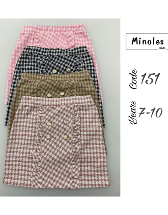 TOPTAN MİNOLES KIZ ÇOCUK ETEK 7 - 10 Y