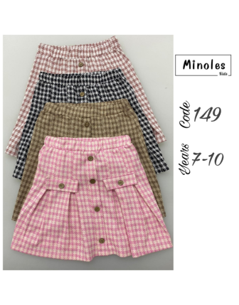 TOPTAN MİNOLES KIZ ÇOCUK ETEK 7 - 10 Y