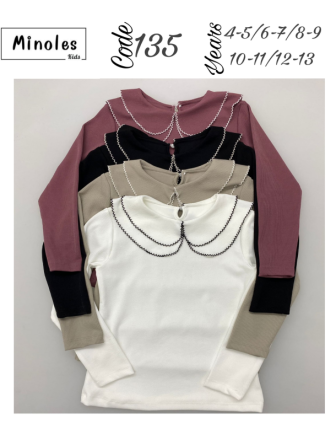 TOPTAN MİNOLES KIZ ÇOCUK TEK ÜST 4 - 13 Y